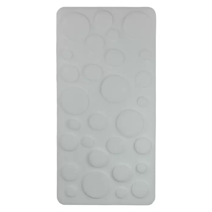 Silenti Akustikpaneel Bubble Game - Weiß, 58 x 116 cm, 100 % Polyester - Weiße rechteckige Anti-Rutsch-Matte mit erhabenen runden Noppen in verschiedenen Größen.