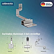 Solavento Dachhaken Solavento (Breite: 100 mm, Aluminium, 4 x verstellbar, Geeignet für: Schrägdach) | BAUHAUS