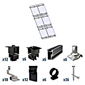 Solavento Befestigungs-Set Typ 1 (Passend für: 6 Solarmodule (2x3), Witterungsbeständig, Geeignet für: Schrägdach) | BAUHAUS
