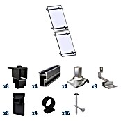 Solavento Befestigungs-Set Typ 1 (Passend für: 2 Solarmodule (1x2), Witterungsbeständig, Geeignet für: Schrägdach) | BAUHAUS