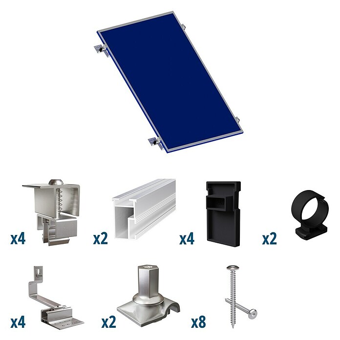 Solavento Befestigungs-Set Solavento (Passend für: 1 Solarmodul, Geeignet für: Schrägdach) | BAUHAUS