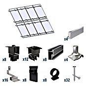 Solavento Befestigungs-Set Typ 1 (Passend für: 8 Solarmodule (4x2), Witterungsbeständig, Geeignet für: Schrägdach) | BAUHAUS