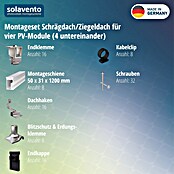 Solavento Befestigungs-Set Typ 2 (Passend für: 4 Solarmodule (1x4), Geeignet für: Schrägdach) | BAUHAUS