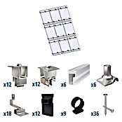 Solavento Befestigungs-Set Solavento (Passend für: 9 Solarmodule (3x3), Geeignet für: Schrägdach) | BAUHAUS