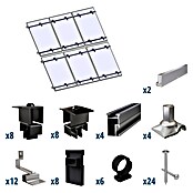 Solavento Befestigungs-Set Typ 1 (Passend für: 6 Solarmodule (3x2), Witterungsbeständig, Geeignet für: Schrägdach) | BAUHAUS