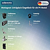 Solavento Befestigungs-Set Typ 1 (Passend für: 1 Solarmodul, Witterungsbeständig, Geeignet für: Schrägdach) | BAUHAUS