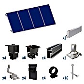 Solavento Befestigungs-Set Solavento (Passend für: 4 Solarmodule (4x1), Witterungsbeständig, Geeignet für: Schrägdach) | BAUHAUS