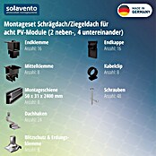 Solavento Befestigungs-Set Typ 1 (Passend für: 8 Solarmodule (2x4), Witterungsbeständig, Geeignet für: Schrägdach) | BAUHAUS
