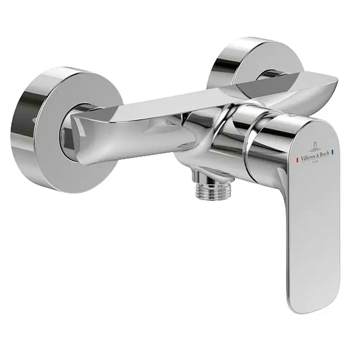 Villeroy & Boch Brausearmatur Onovo - Chrom, Glänzend - Glänzende Chrom-Einhebelmischbatterie für das Badezimmer.