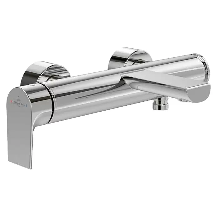 Villeroy & Boch Badewannenarmatur Liberty - Chrom, Glänzend - Glänzende Chrom Villeroy & Boch Einhebel-Brausearmatur.