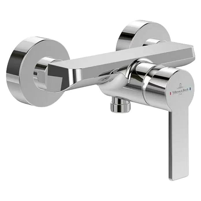 Villeroy & Boch Brausearmatur Architectura - Chrom, Glänzend - Wandmontierter Chrom-Einhebelmischer für Dusche oder Badewanne.