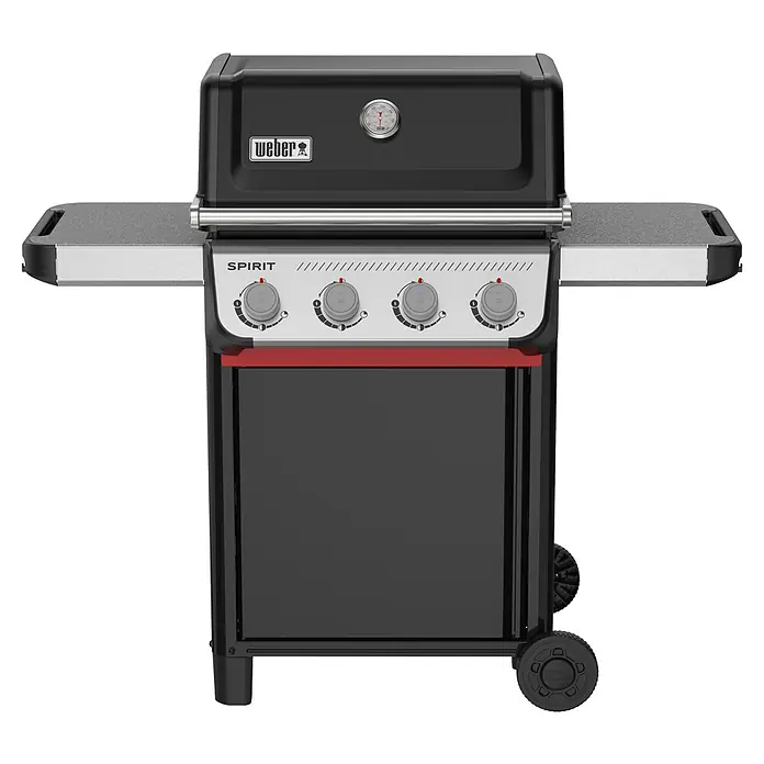 Weber Gasgrill Spirit E-410 - Grillfläche (B x T): 62 x 44 cm, 8,2 kW, Anzahl Brenner: 4 Stk. - Ein Weber Spirit Gasgrill mit vier Brennern, ideal für Grillabende im Freien. Praktisch und stilvoll designt für perfekte Grillergebnisse.