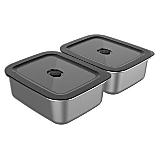 Weber Works Opbergbox (l x b x h: 21 x 16,5 x 7,4 cm, Metaal, Grijs)