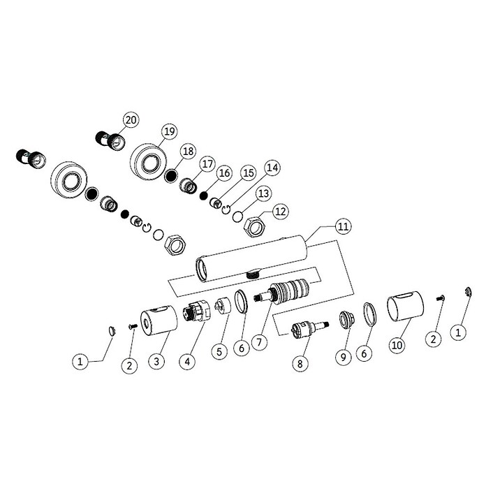 Camargue Termostat za prho  (Lastnosti površine: Mat) | 3564 - Thermostatarmaturen QM | DAFB - Armaturen QM | DAF - Armaturen Brausen | DA - Badausstattung/Bäderwelt | D - Sanitär | BAUHAUS