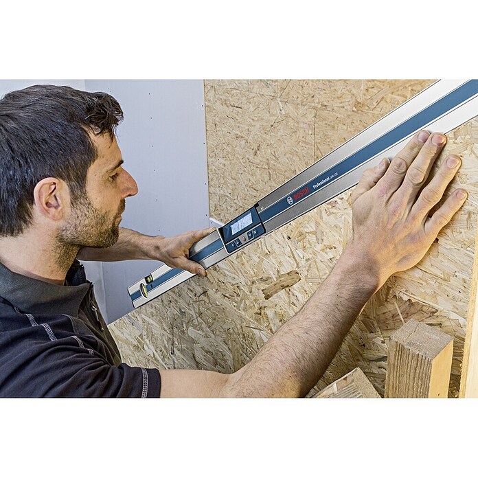 Bosch Professional Nivel de burbuja digital GIM 120 (1.250 mm, Gama de medición: 0° - 360° (4 x 90°))