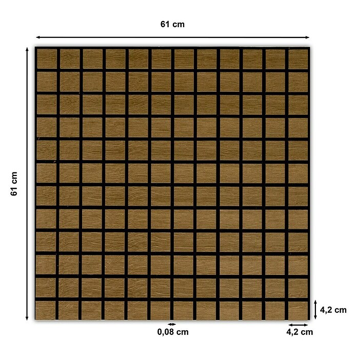 acous Akustikpaneel Blockbuster (Eiche rustikal, L x B x S: 610 x 610 x 10,3 mm, 4 Stk.) | BAUHAUS