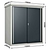 Trimetals Geräteschrank Guardian (176 x 98 x 186,5 cm, Lichtgrau/Anthrazit, Stahl)