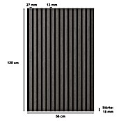 Sonido Akustikpaneel Elements (Black Oak, L x B x S: 1 200 x 560 x 18 mm) | BAUHAUS