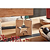 Kerzenhalter Stern (12 x 5 x 12 cm, Natur, Holz) | BAUHAUS