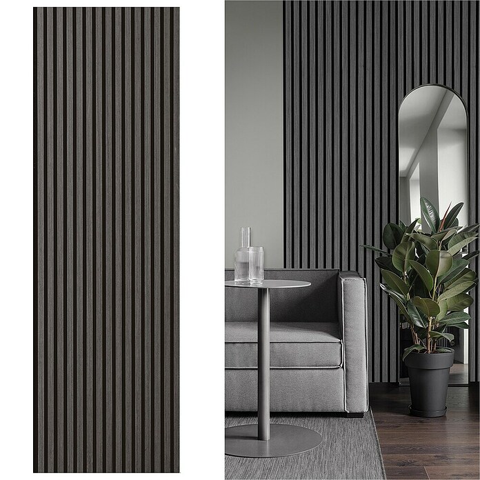 Sonido Akustikpaneel Elements (Black Oak, L x B x S: 2 440 x 560 x 18 mm) | BAUHAUS