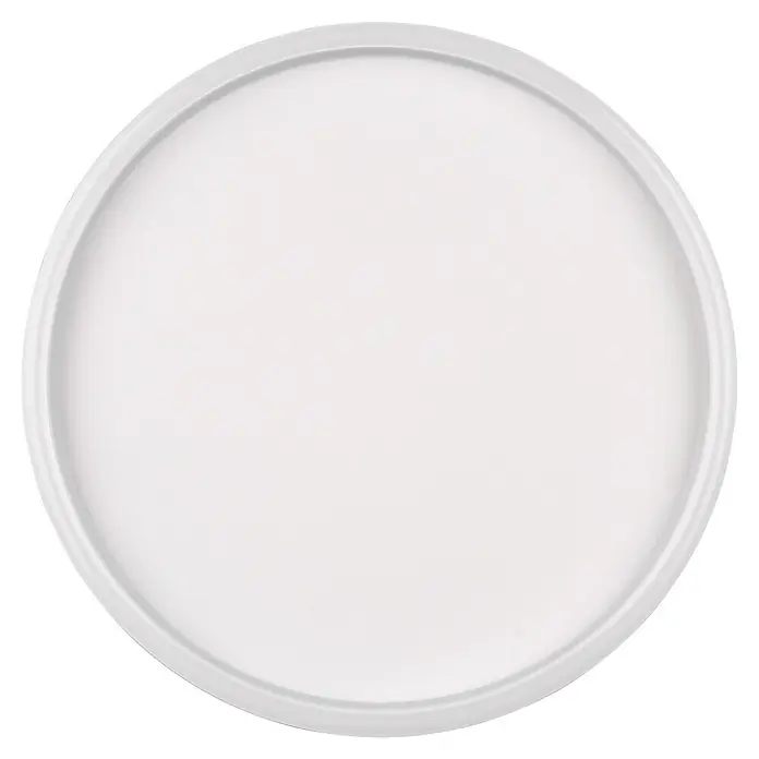 Trio Lighting Plafón LED para pared y techo Rotonda - 20 W, Ø x Al: 35 x 5 cm, Blanco, Blanco cálido - Un plato de servicio redondo y minimalista en blanco, ideal para presentaciones de alimentos elegantes en mesas de comedor o buffets.