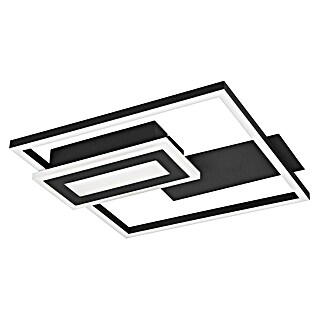Trio Lighting Plafón LED para pared y techo Spiro (22 W, L x An x Al: 30 x 33 x 4 cm, Negro, Blanco cálido)