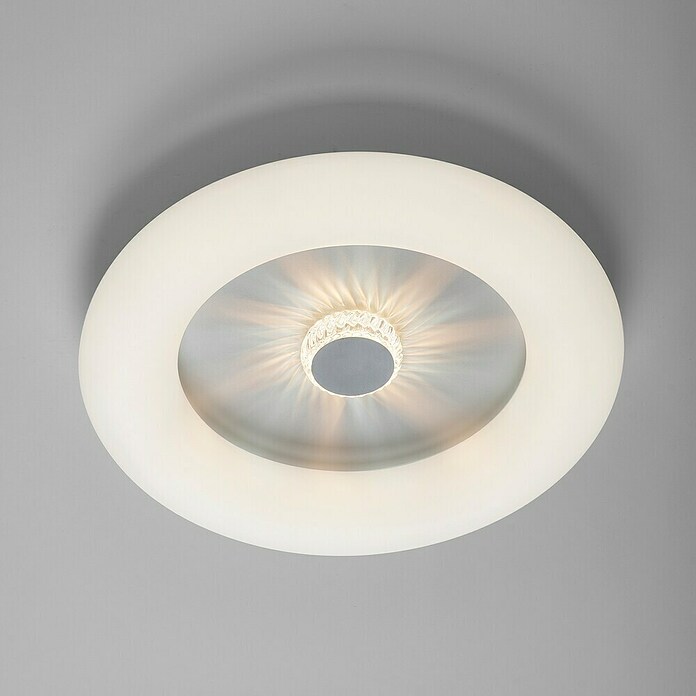 Just Light Plafón LED redondo Vertigo (30 W, Ø x Al: 50 x 13,5 cm, Blanco, Multicolor) | BAUHAUS