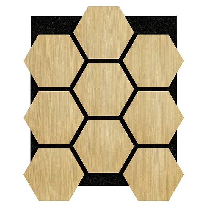 Sonido Akustikpaneel Hexagon (New Light Oak, L x B x S: 760 x 574 x 18 mm, 4 Stk.) | BAUHAUS