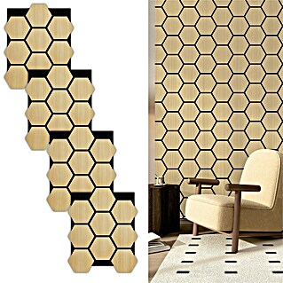 Sonido Akustikpaneel Hexagon (New Light Oak, L x B x S: 760 x 574 x 18 mm, 4 Stk.)