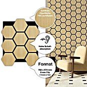 Sonido Akustikpaneel Hexagon (New Light Oak, L x B x S: 760 x 574 x 18 mm, 4 Stk.) | BAUHAUS