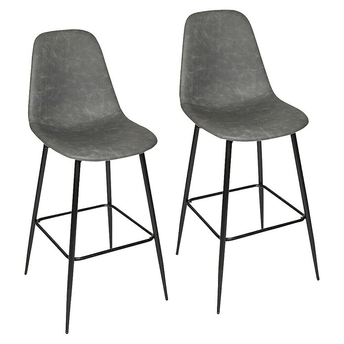Home Deco Factory Taburete de cocina Amber (Gris, 2 pzs.) | BAUHAUS