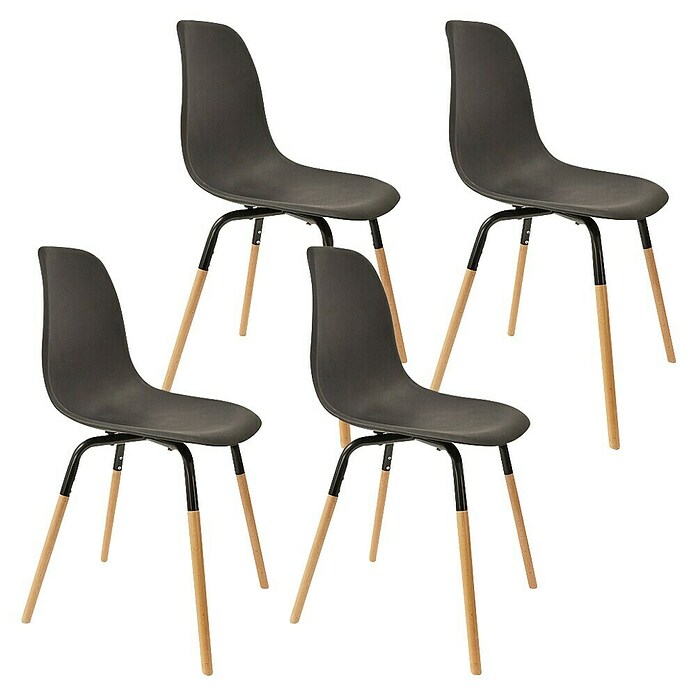 Silla Phenix (Negro, 4 pzs.) | BAUHAUS