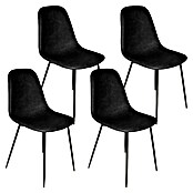 Silla Amber (Negro, 4 pzs.) | BAUHAUS