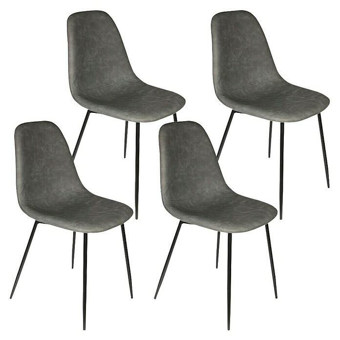 Silla Amber (Gris, 4 pzs.) | BAUHAUS