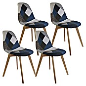 Silla Patchwork (Azul/Gris, 4 pzs.) | BAUHAUS