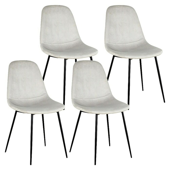 Home Deco Factory Silla Giulia (Gris claro, 4 pzs.) | BAUHAUS