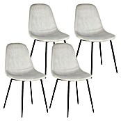 Home Deco Factory Silla Giulia (Gris claro, 4 pzs.) | BAUHAUS