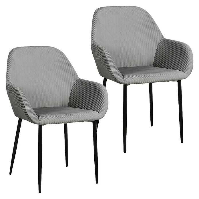 Home Deco Factory Silla butaca Giulia (Gris, 2 pzs.) | BAUHAUS