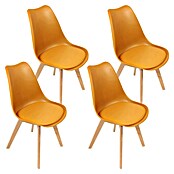 Silla Copenhague (Amarillo, 4 pzs.) | BAUHAUS