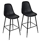 Home Deco Factory Taburete de cocina Amber (Negro, 2 pzs.) | BAUHAUS