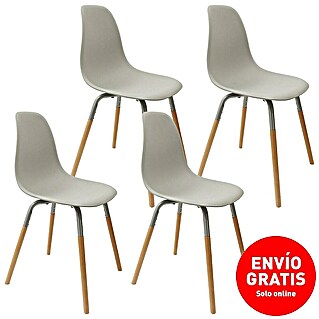 Silla Phenix (Gris, 4 pzs.)