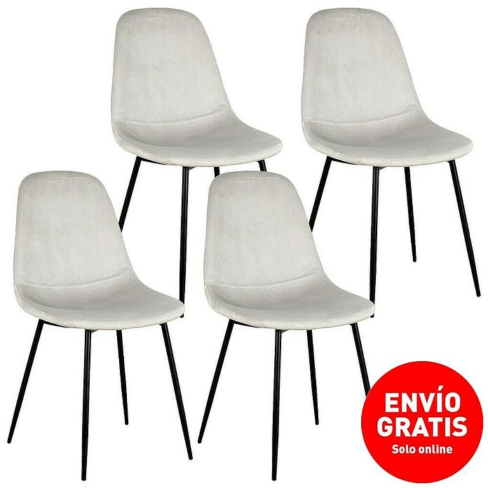 Home Deco Factory Silla Giulia (Gris claro, 4 pzs.) | BAUHAUS