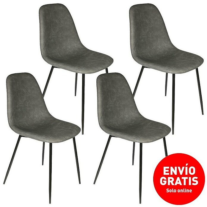 Silla Amber (Gris, 4 pzs.) | BAUHAUS