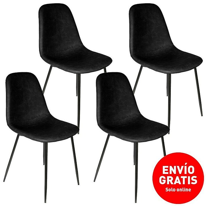 Silla Amber (Negro, 4 pzs.) | BAUHAUS
