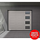 Solid Elements Puerta de garaje seccional PRO (250 x 212,5 cm, Blanco, Cuarterón 4 ventanas vertical) | BAUHAUS