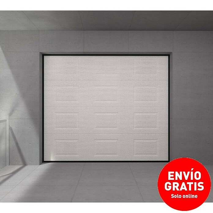 Solid Elements Puerta de garaje seccional PRO (250 x 212,5 cm, Blanco, Cuarterón) | BAUHAUS