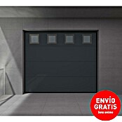 Solid Elements Puerta de garaje seccional PRO (250 x 212,5 cm, Gris antracita, 4 ventanas horizontal) | BAUHAUS