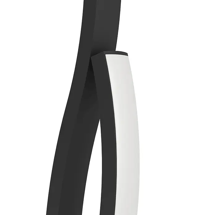 Eglo Grisolia Lámpara de sobremesa LED - 12 W, Altura: 45,5 cm, Negro/Blanco, RGBW - Primer plano de una lámpara moderna con un diseño minimalista en blanco y negro. Ideal para interiores contemporáneos.