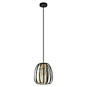 Eglo Encinitos Pendelleuchte rund ENCINITOS (40 W, Ø x H: 25,5 x 110 cm, Schwarz/Gold, E27) | BAUHAUS