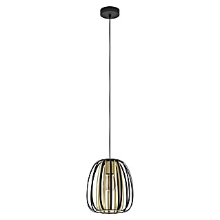 Eglo Encinitos Pendelleuchte rund ENCINITOS (40 W, Ø x H: 25,5 x 110 cm, Schwarz/Gold, E27)